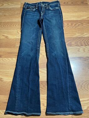 True Religion Women's 'Joey' Heritage Big T Flare Bootcut Jeans 31
